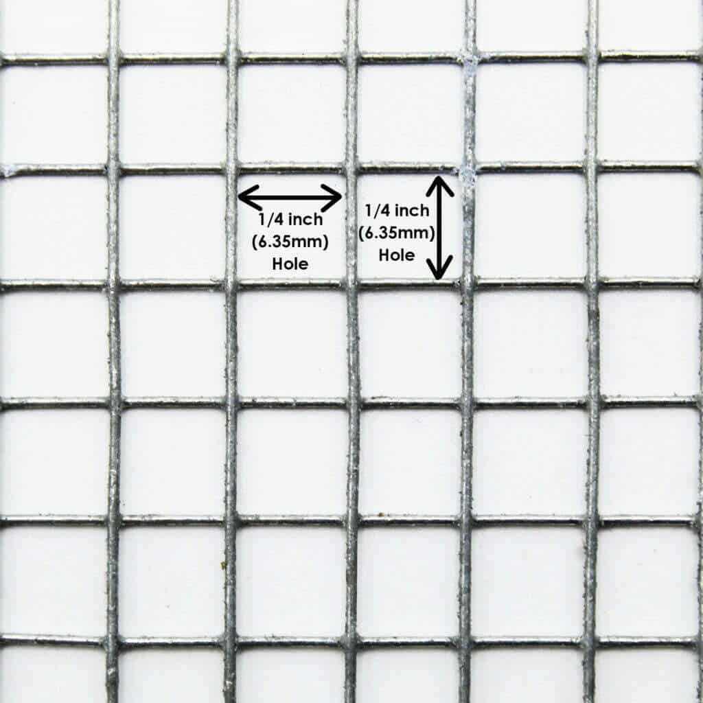 1-4 inch galvanised rodent control welded mesh