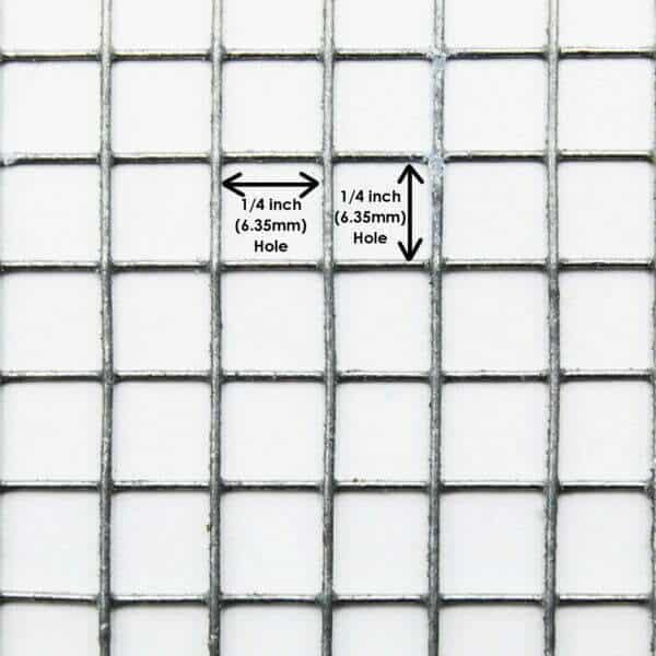 1-4 inch galvanised rodent control welded mesh