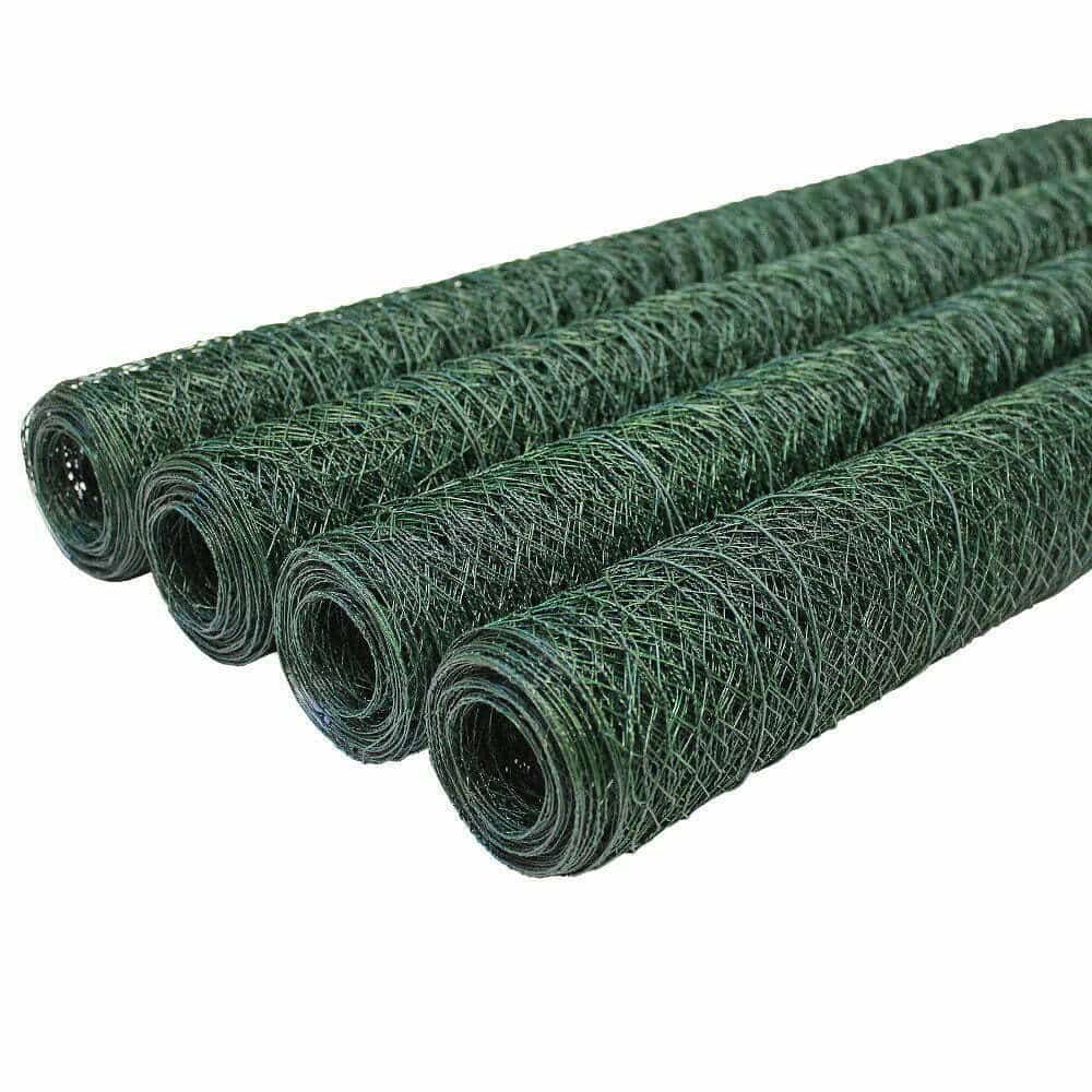 Green Chicken Wire Mesh Fencing Rolls - The Mesh Company