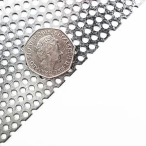 Galvanised Perforated Steel 3mm Round Hole x 5mm Pitch x 1mm Thick Image