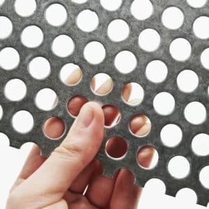 Galvanised Steel 10mm Round Hole Perforated Mesh x 15mm Pitch x 1.5mm Thick Image
