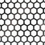 11mm Galvanised Steel Hexagonal Perforated Mesh Metal Sheet - 14mm Pitch - 1mm Thick