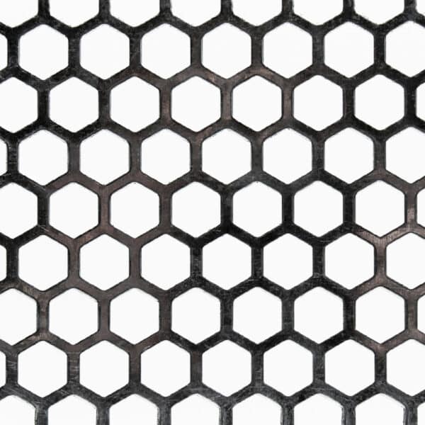 Galvanised Steel 11mm Hexagon Perforated Mesh x 14mm Pitch x 1mm Thick Image