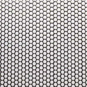 Galvanised Steel 3.5mm Hex Hole Perforated Mesh x 4.5mm Pitch x 1mm Thick Image
