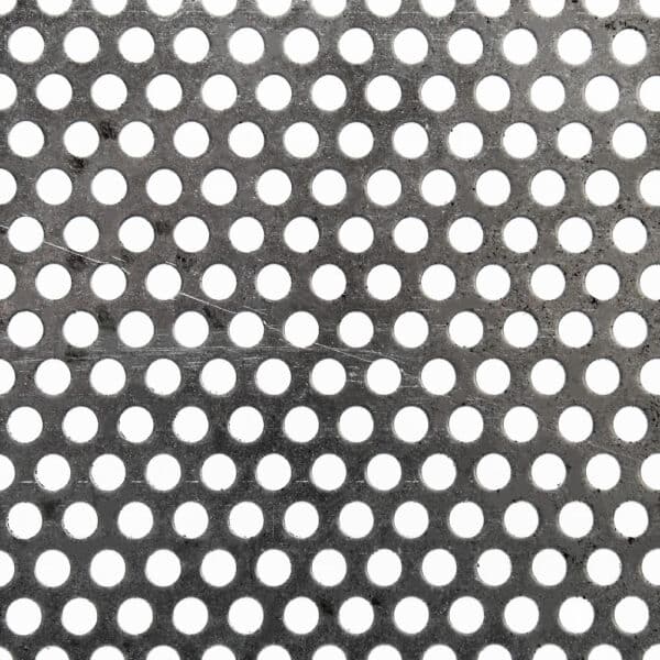 Galvanised Steel 5mm Round Hole Perforated Mesh x 8mm Pitch x 1.5mm Thick Image