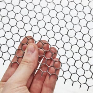 Galvanised Steel 8mm Hex Hole Perforated Mesh x 8.7mm Pitch x 1mm Thick Image