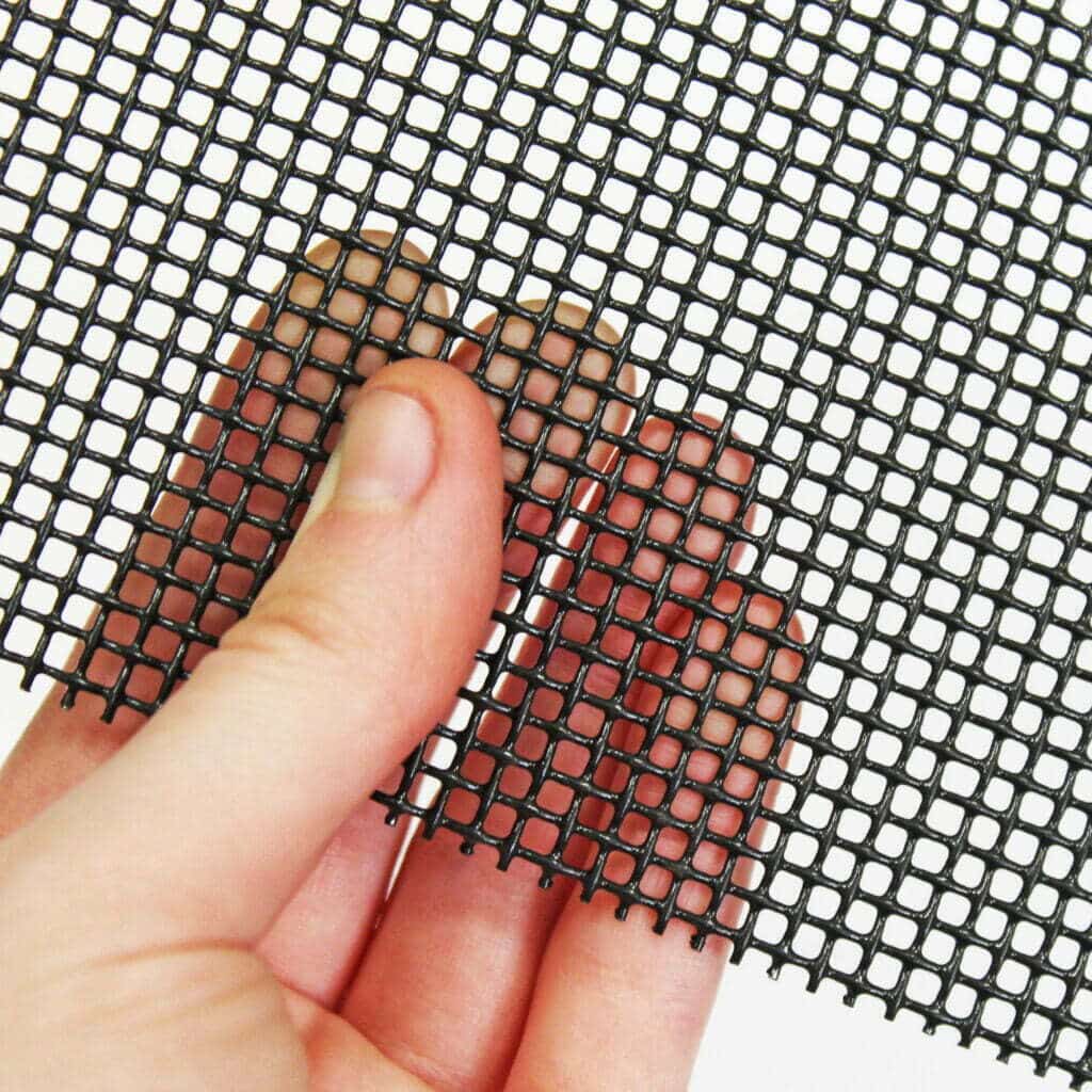 2.48mm Hole Epoxy Coated Black Metal Mesh - 0.7mm Wire - 8 LPI - The ...