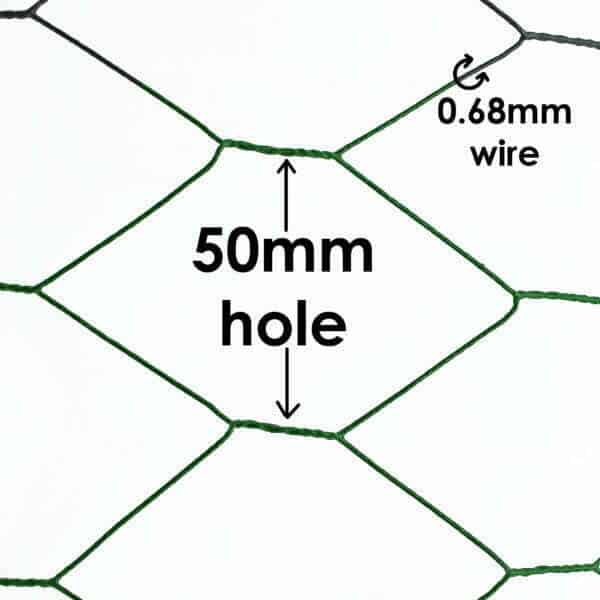 Green PVC Chicken Mesh 50mm Hole 0.68mm Wire Image