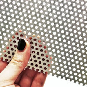 Aluminium 3mm Round Hole Perforated Mesh x 5mm Pitch x 1.5mm Thick