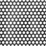 6mm Round Hole Stainless Steel Perforated Mesh Sheet - 9mm Pitch - 1mm Thick