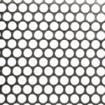 8mm Round Hole Perforated Metal Sheet Aluminium Mesh - 12mm Pitch - 2mm Thick