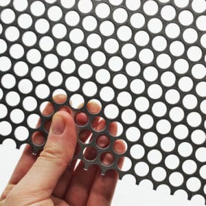 Aluminium 8mm Round Hole Perforated Mesh x 10mm Pitch x 1.5mm Thick Image
