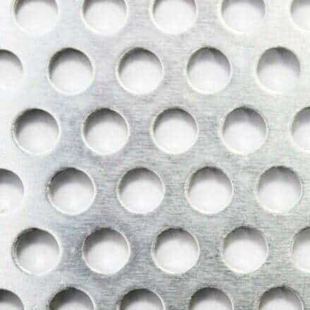 Aluminium perforated metal sheet.