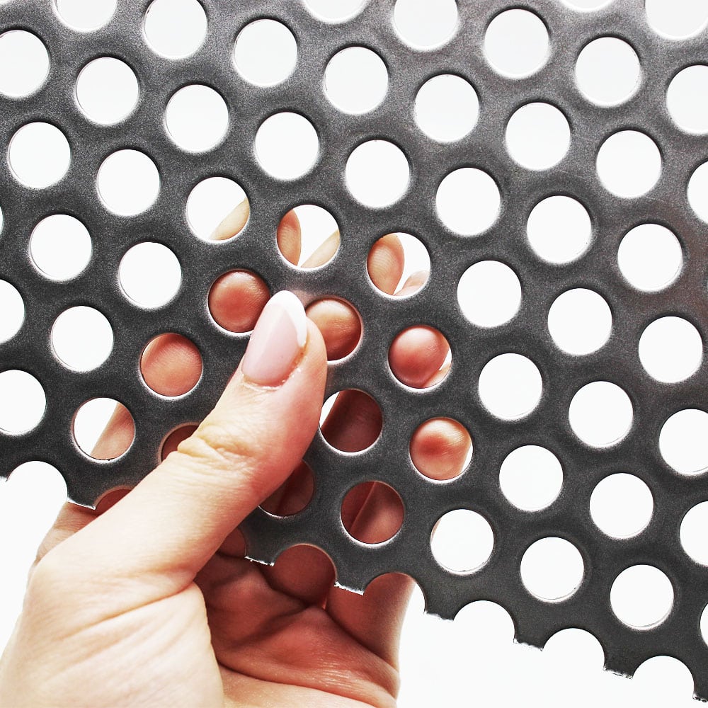 Mild Steel 10mm Round Hole Perforated Mesh x 15mm Pitch x 1mm Thick Image