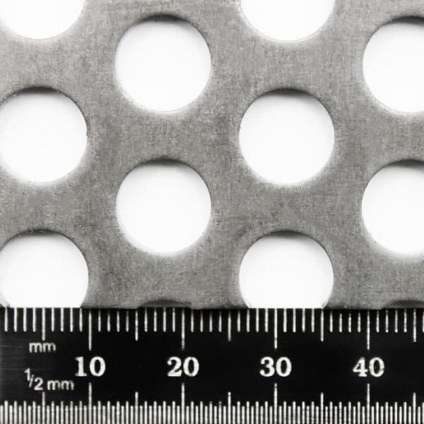 Mild Steel 10mm Round Hole Perforated Mesh x 15mm Pitch x 3mm Thick Image