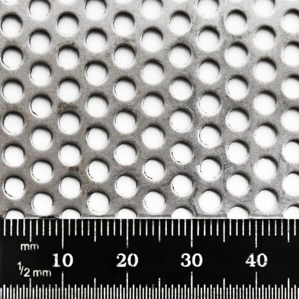 Mild Steel 3mm Round Hole Perforated Mesh x 5mm Pitch x 1.5mm Thick Image