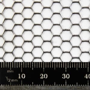 Mild Steel 4.5mm Hex Hole Perforated Mesh x 5mm Pitch x 1mm Thick Image