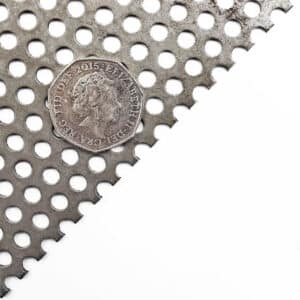 Mild Steel 4.5mm Round Hole Perforated Mesh x 5mm Pitch x 1.5mm Thick Image