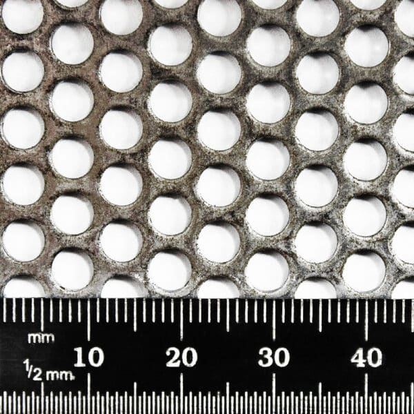 Mild Steel 4.5mm Round Perforated Mesh x 6mm Pitch x 2mm Thick Image 1