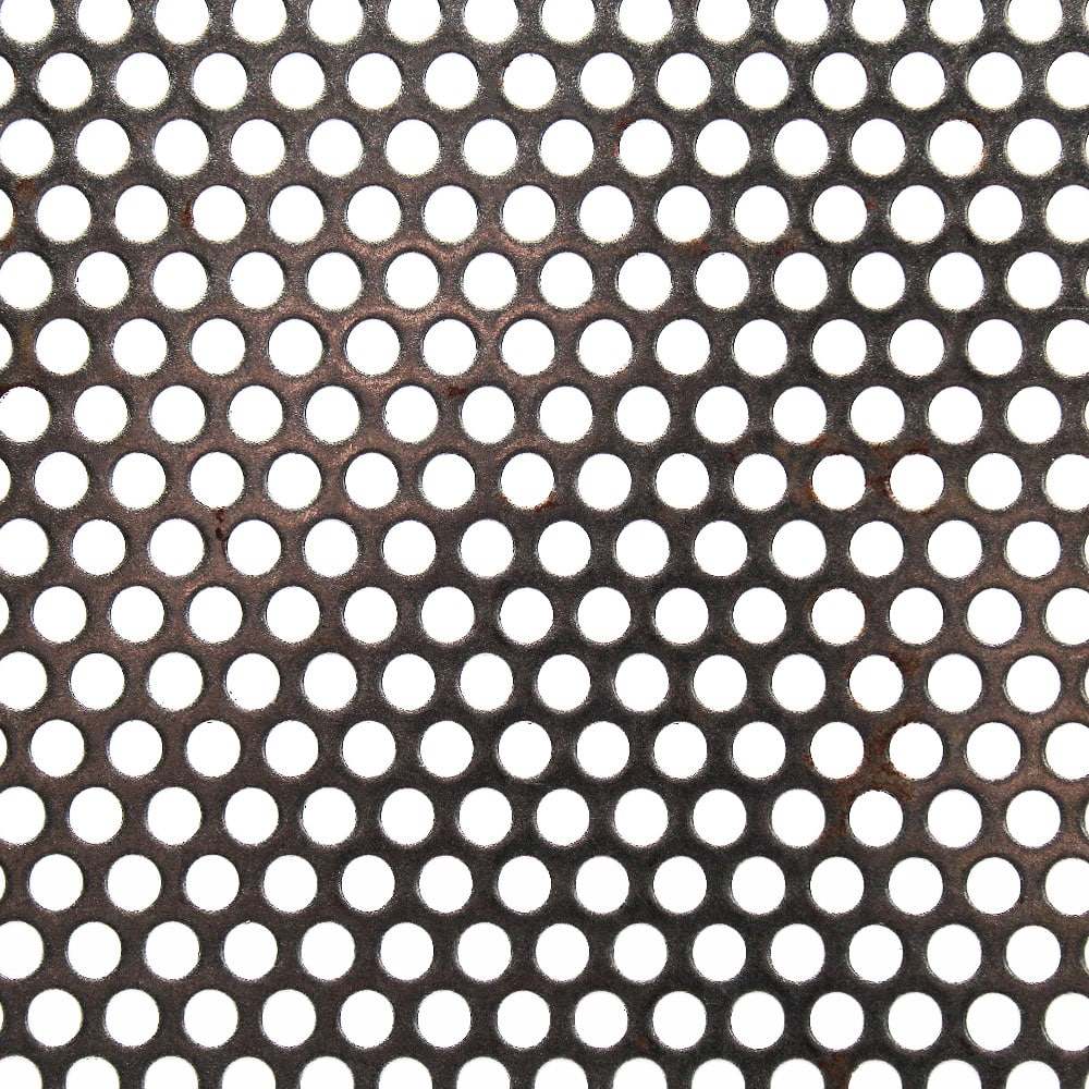 Mild Steel 4mm Round Hole Perforated Mesh x 6mm Pitch x 1.5mm Thick Image