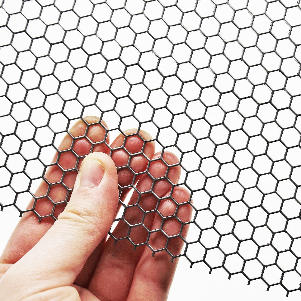 3.5mm Hexagonal Hole Galvanised Steel Perforated Decorative Mesh