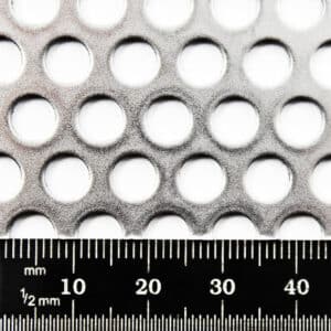 Mild Steel 6mm Round Hole Perforated Mesh x 9mm Pitch x 1.5mm Thick Image