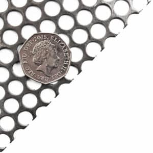 Mild Steel 8mm Round Perforated Mesh x 12mm Pitch x 1.5mm Thick Image