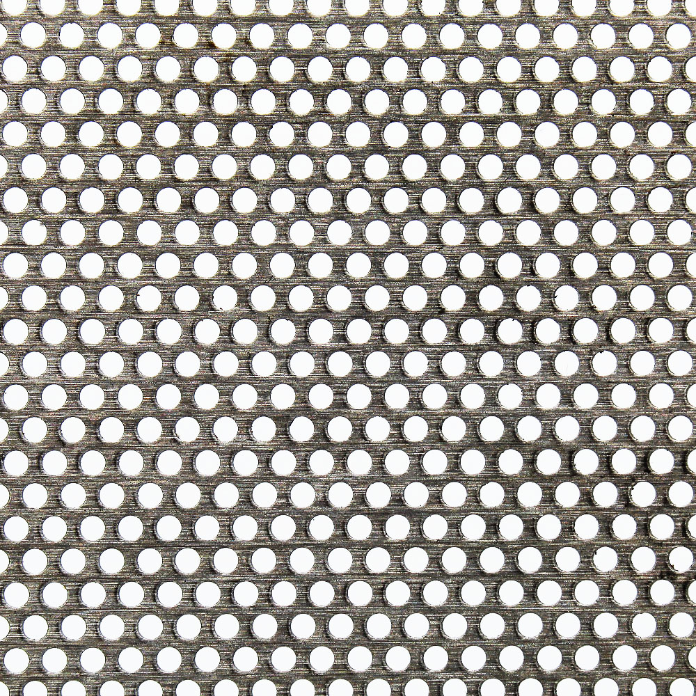 Stainless Steel 2.5mm Round Hole Perforated Mesh x 4mm Pitch x 0.6mm Thick Image