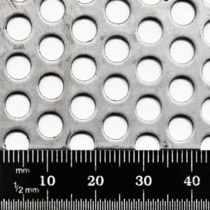 Stainless Steel 304 5mm Round Hole Perforated Mesh x 8mm Pitch x 1mm Thick Image