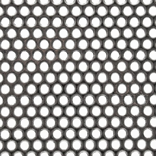Stainless Steel 304 5mm Round Hole Perforated Mesh x 8mm Pitch x 2mm Thick Image