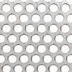 6mm Round Hole Stainless Steel Metal Perforated Sheet - 9mm Pitch - 0.6mm Thick