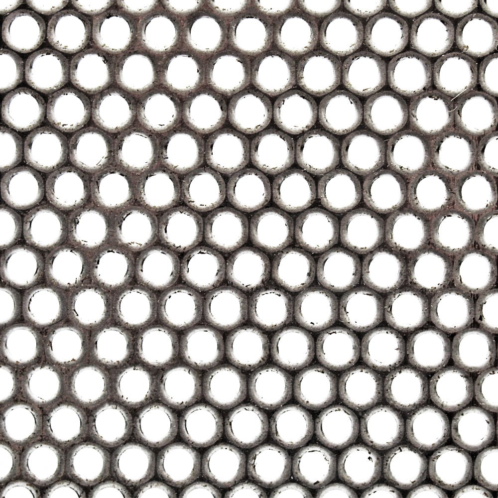 Stainless Steel 5mm Round Hole Perforated Mesh x 8mm Pitch x 2mm Thick Image