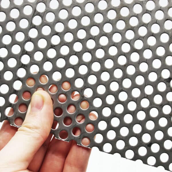 Stainless Steel 5mm Round Perforated Mesh x 7mm Pitch x 1mm Thick Image