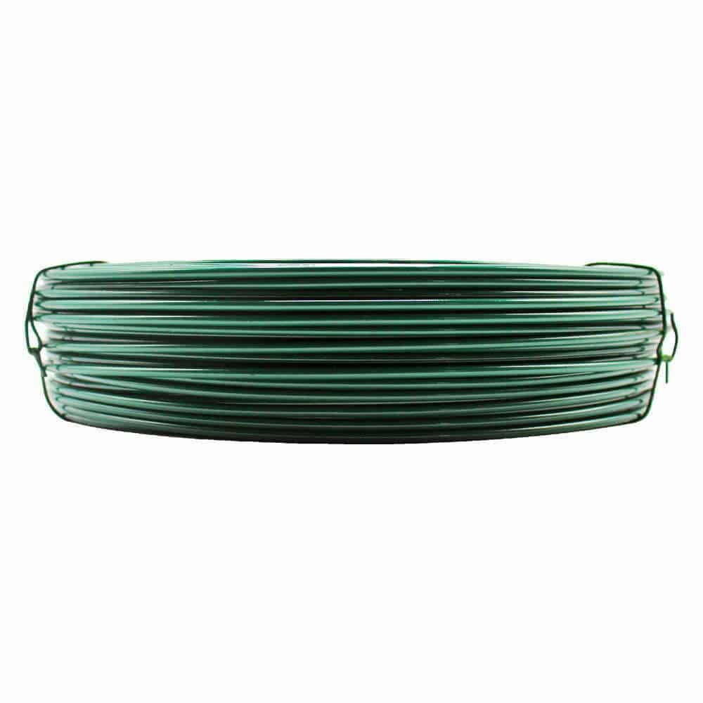 Green PVC Coated Tension Line Wire  3.55mm 4kg Coil (75m) - The Mesh  Company
