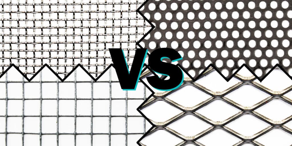blog article comparing perforated, expanded, woven and welded mesh material