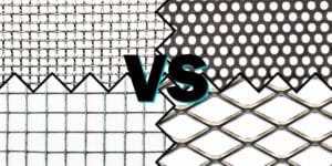 blog article comparing perforated, expanded, woven and welded mesh material
