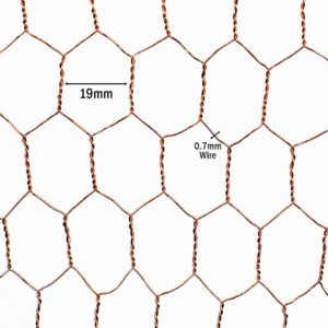 Pure Copper Chicken Wire Mesh for Thatched Roofs | 19mm Hole 0.7mm Gauge