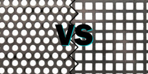blog article titled Round vs. Square Hole Stainless Steel Perforated Mesh: A Comparative Analysis