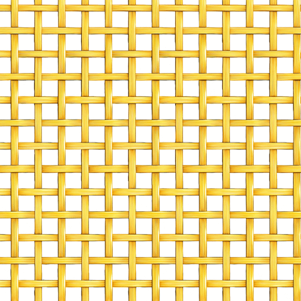 Woven Brass Coloured Anodised Aluminium | 5mm Aperture Lattice Weave