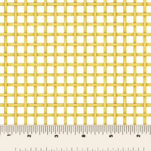 Woven Brass Coloured Anodised Aluminium | 5mm Aperture Lattice Weave 3