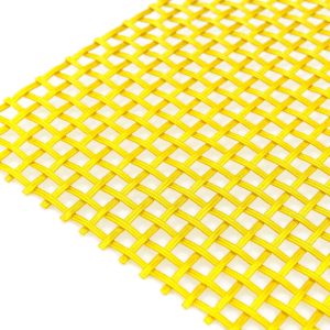 Woven Brass Coloured Anodised Aluminium | 5mm Aperture Lattice Weave 4