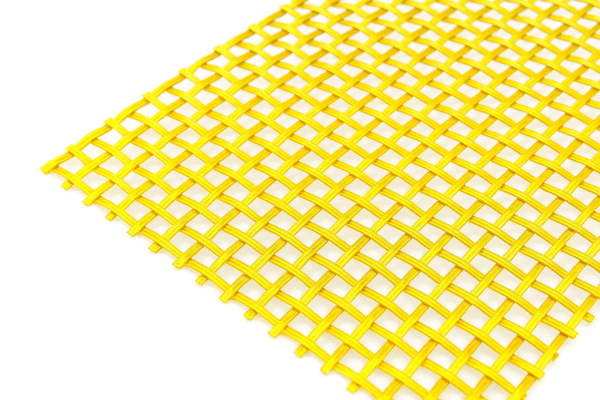 Woven Brass Coloured Anodised Aluminium | 5mm Aperture Lattice Weave 4