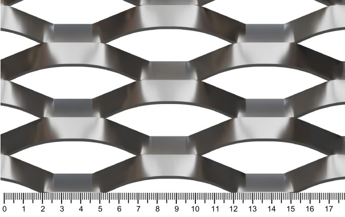 100mm x 39mm Raised Aluminium Expanded Mesh Sheet | 4mm Thick